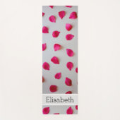 パーソナライズヨガマット – レッドローズ花びら ヨガマット (正面)