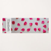 パーソナライズヨガマット – レッドローズ花びら ヨガマット (正面(横))