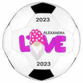 パーソナライズラブ格言ハートピンクパープル サッカーボール