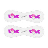 パーソナライズラブ格言ハートピンクパープル 野球ボール (パネル)