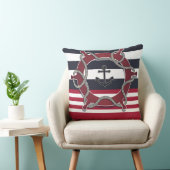 パーソナライズリバーシブルマリンパターンラダーロープ クッション (椅子)