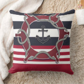 パーソナライズリバーシブルマリンパターンラダーロープ クッション (ブランケット)