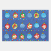 パーソナライズレッドヘアガール小妖精や小人 ラッピングペーパーシート (正面2)