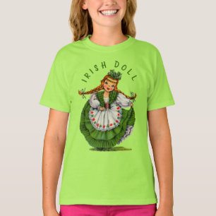 パーソナライズレトロアイリッシュドールのロゴSt patricks day Tシャツ