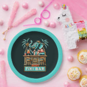パーソナライズレトロエレファントティキバー ペーパープレート (パーティー)