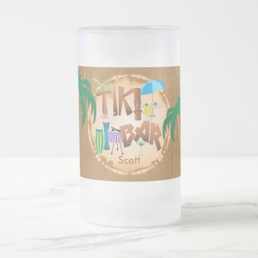 パーソナライズレトロティキバーパーティー フロストグラスビールジョッキ (中央)