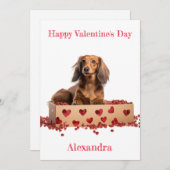 パーソナライズロングヘアダックスシャントバレンタイン シーズンカード (正面/裏面)