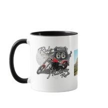 パーソナライズヴィンテージオートバイのライドルート66