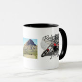 パーソナライズヴィンテージオートバイのライドルート66 マグカップ (正面右)