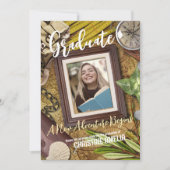 パーソナライズヴィンテージ冒険者テーマ卒業 招待状 (正面)