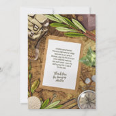 パーソナライズヴィンテージ冒険者テーマ卒業 招待状 (裏面)