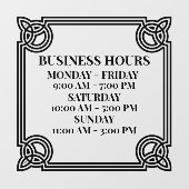 パーソナライズヴィンテージ装飾営業時間Blac ウィンドウサイン (シート)