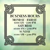 パーソナライズヴィンテージ装飾営業時間Blac ウィンドウサイン (シート3)