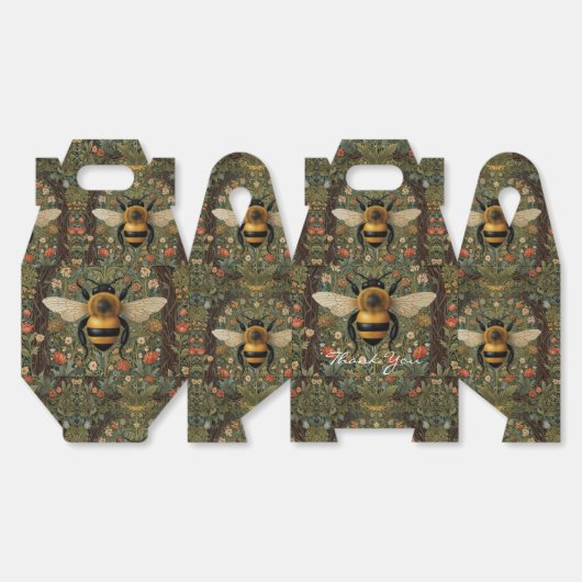 パーソナライズヴィンテージ(昆虫)マルハナバチ植物フローラ フェイバーボックス (見開き)