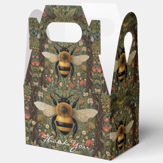 パーソナライズヴィンテージ(昆虫)マルハナバチ植物フローラ フェイバーボックス (見開き)