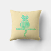 パーソナライズ一流のおもしろいな猫の枕を加えて下さい クッション (裏面)