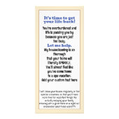 パーソナライズ住宅用プロモーションチラシ住宅清掃 ラックカード (裏面)