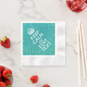 パーソナライズ保簡単にCALMおよび編集文字 縁ありカクテルナプキン (インサイチュ)