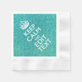 パーソナライズ保簡単にCALMおよび編集文字 縁ありカクテルナプキン (正面)
