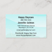パーソナライズ保育園先生ハッピーキッズ 名刺 (裏面)