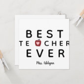 パーソナライズ先生ありがとう カード (正面/裏面インサイチュ)