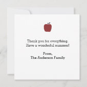 パーソナライズ先生ありがとう カード (裏面)