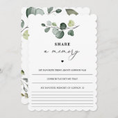 パーソナライズ共有葬儀のメモリカード サンキューカード (正面/裏面)