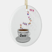 パーソナライズ円のオーナメント私のお茶です セラミックオーナメント (右)