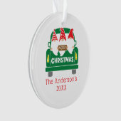 パーソナライズ写真クリスマス格言トラッククリスマス オーナメント (正面)