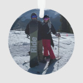 パーソナライズ写真クリスマス格言トラッククリスマス オーナメント (裏面)