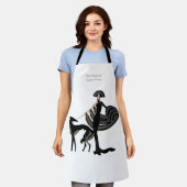 パーソナライズ可能なアートデコスタイルのグルーミングエプロン エプロン (着用した状態)
