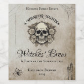 パーソナライズ可能なウィッチの醸造ワインラベル ワインラベル (シングルラベル)