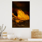 パーソナライズ可能なカルペディエムとカラフルリーフポステ ポスター (キッチン)