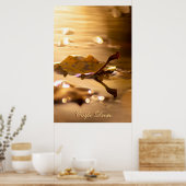 パーソナライズ可能なカルペディエムとカラフルリーフポステ ポスター (キッチン)