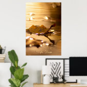 パーソナライズ可能なカルペディエムとカラフルリーフポステ ポスター (ホームオフィス)