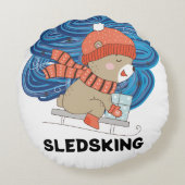 パーソナライズ可能なスリープ ラウンドクッション (裏面)