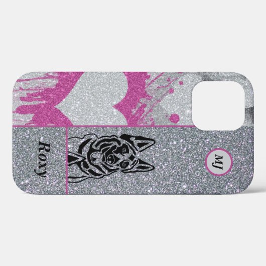 パーソナライズ可能なドイツの羊飼いApple iPhoneケース Case-Mate iPhoneケース (裏面 (横))