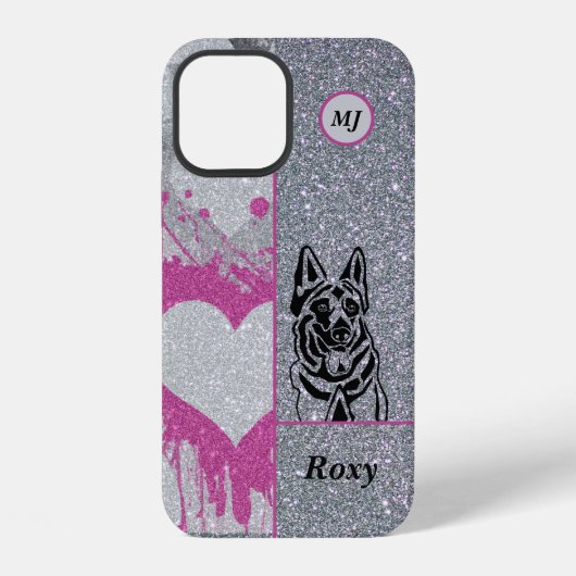 パーソナライズ可能なドイツの羊飼いApple iPhoneケース iPhone 12ケース (裏面)