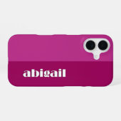 パーソナライズ可能なブロックカラー iPhone 16ケース (裏面横)