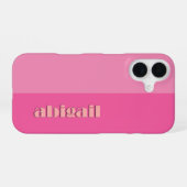 パーソナライズ可能なブロックカラー iPhone 16ケース (裏面横)