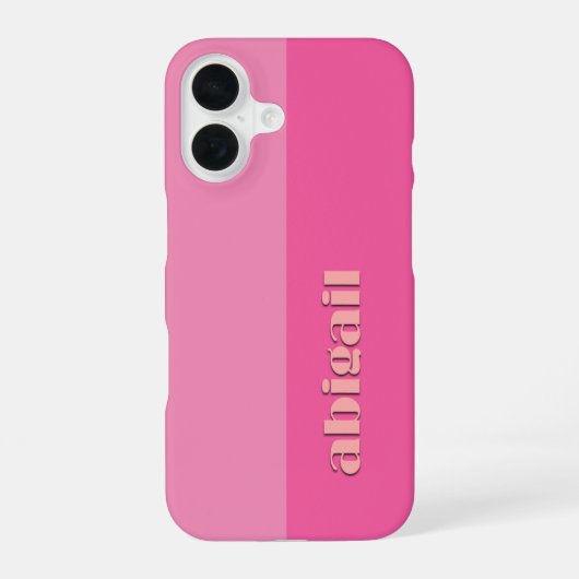 パーソナライズ可能なブロックカラー iPhone 16ケース (裏面)