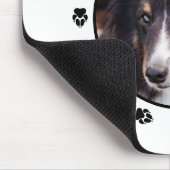 パーソナライズ可能なペット写真テンプレート - 爪跡とテキスト付き マウスパッド (コーナー)