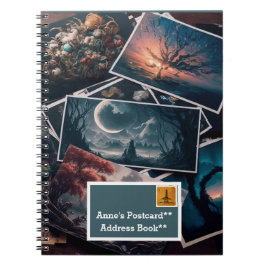 パーソナライズ可能なポストカードをテーマにしたノートブック ノートブック