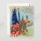 パーソナライズ可能なヴィンテージアメリカのはがき ポストカード (正面/裏面)