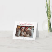 パーソナライズ可能な家族の写真クリスマス カード (正面)