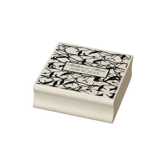 パーソナライズ可能な結婚式の日スタンプ ラバースタンプ (スタンプ)