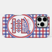 パーソナライズ可能 USA 250–愛国的なレトロ・マーキーデザイン iPhoneケース (裏面横)