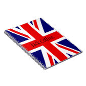 パーソナライズ名イギリス国旗 – Union Jack ノートブック (右側)