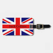 パーソナライズ名イギリス国旗 – Union Jack ラゲッジタグ (正面横)