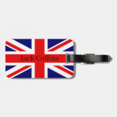 パーソナライズ名イギリス国旗 – Union Jack ラゲッジタグ (裏面横)
